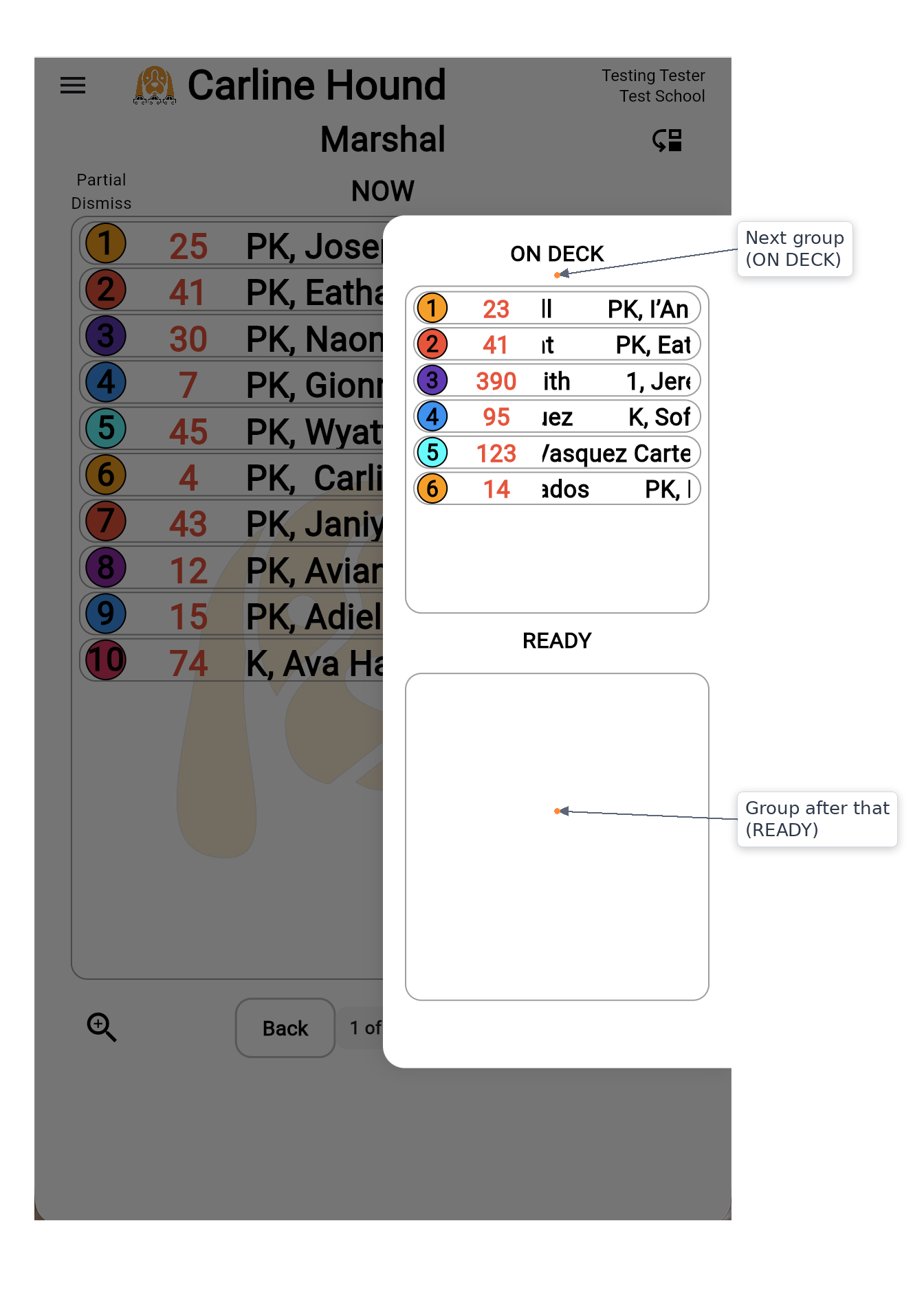Peek at upcoming groups