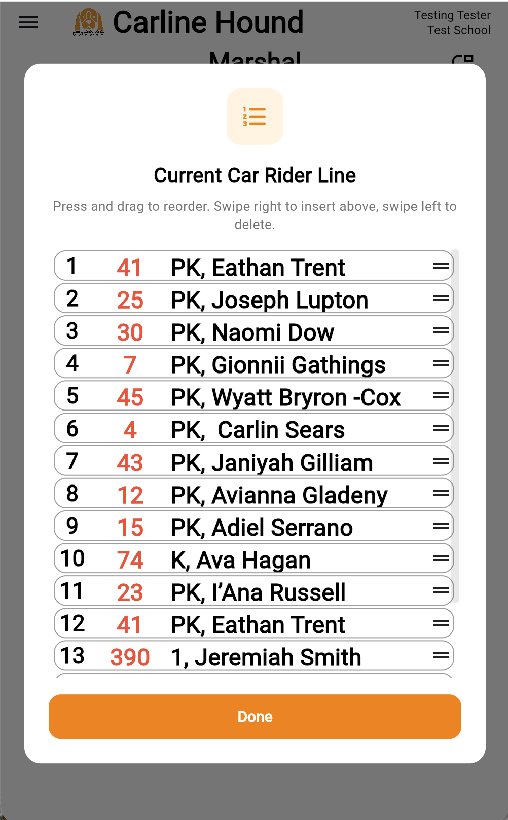 Reorder the current line